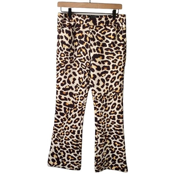 Le Superbe Cathouse High Waist Flare Ankle Pants Stretchy Animal Leopard Print - Picture 3 of 16